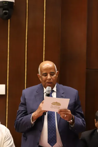المهندس حلمي جاويش يؤدي اليمين الدستورية خلال الجلسة الافتتاحية لمجلس الشيوخ